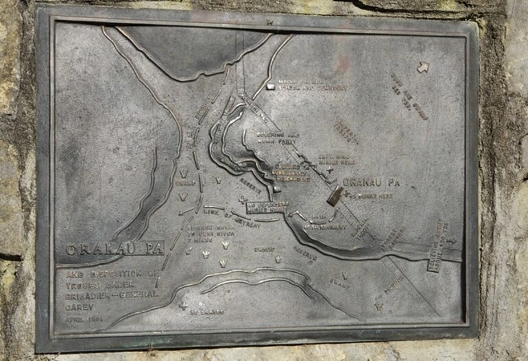 Image: Plaque at site of Orakau battle / massacre, Waikato, New Zealand