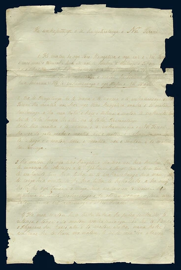 Image: He Whakaputanga o te Rangatiratanga o Nu Tireni (known as The Declaration of Independence) [Page 1 of 3], 1835