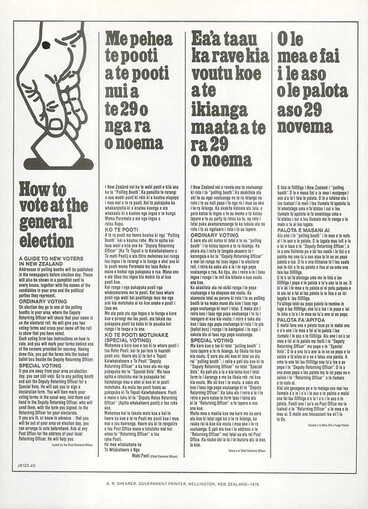 Image: Advice provided by the Chief Electoral Office on how to vote in the 1975 General Election