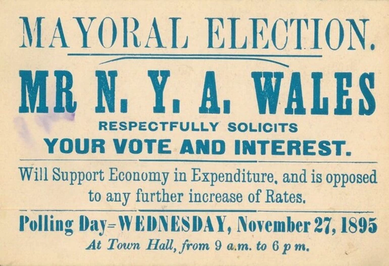 Image: Voting Card for NYA Wales 1895