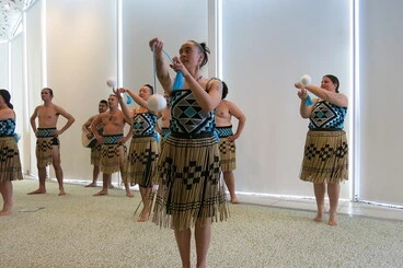 Te Pao a Tahu kapa haka group in performance Image: Te Pao a Tahu kapa haka group in performance