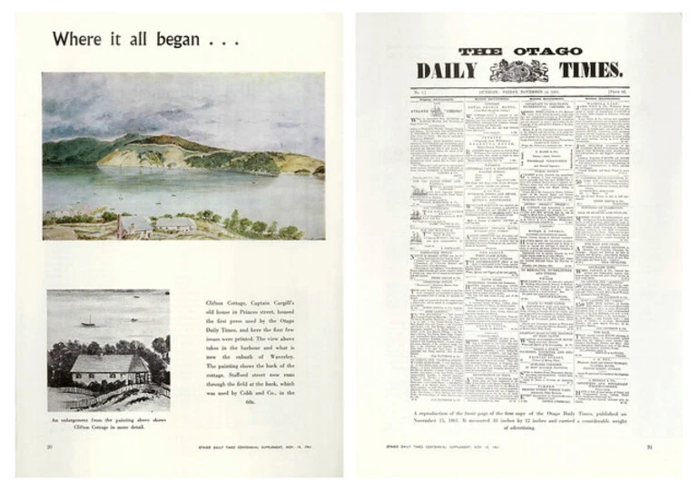 Image: Otago Daily Times Centennial Supplement