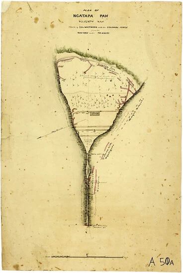 Image: Plan of Ngatapa Pā, 1868-69