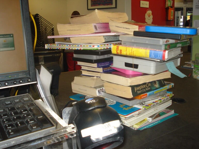 Image: Who wants to play library jenga?