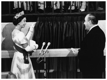 Image: Queen Elizabeth II opening the Beehive, 1977