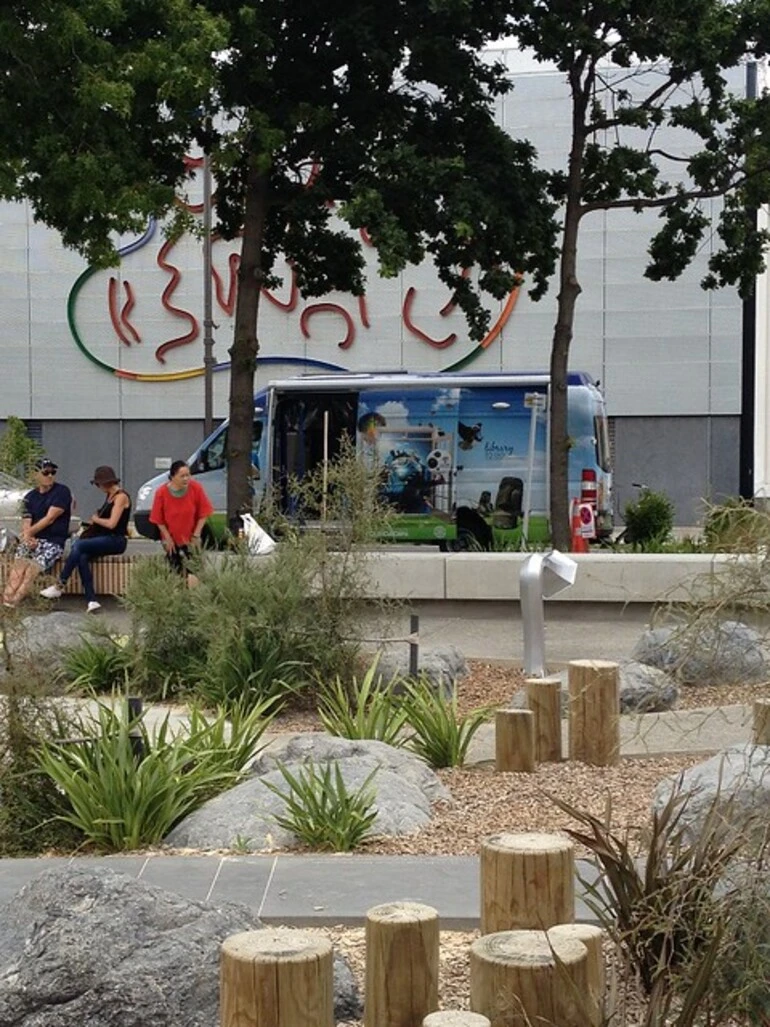 Image: Library van at Margaret Mahy Family Playground