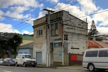 Image: Old house and shop, Luxford Street, Berhampore, Wellington, New Zealand