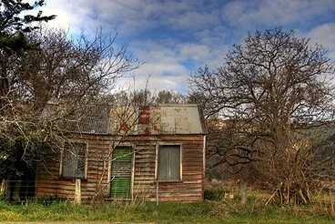 Image: Old house, Little River, Banks Peninsula, Canterbury, New Zealand