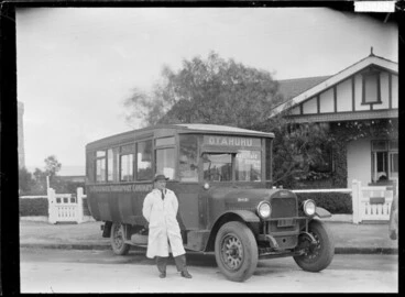 Image: Passenger Transport Company bus and driver, Otahuhu