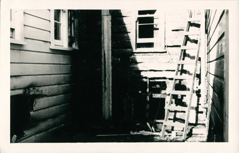 Image: Fire damage at Seacliff Hospital 1942