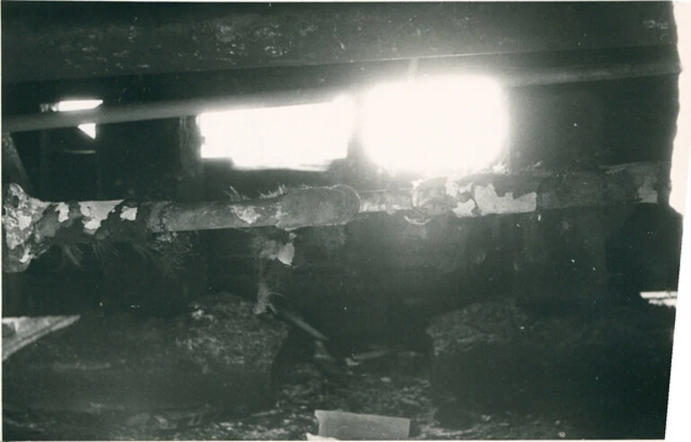 Image: Fire damage at Seacliff Hospital 1942