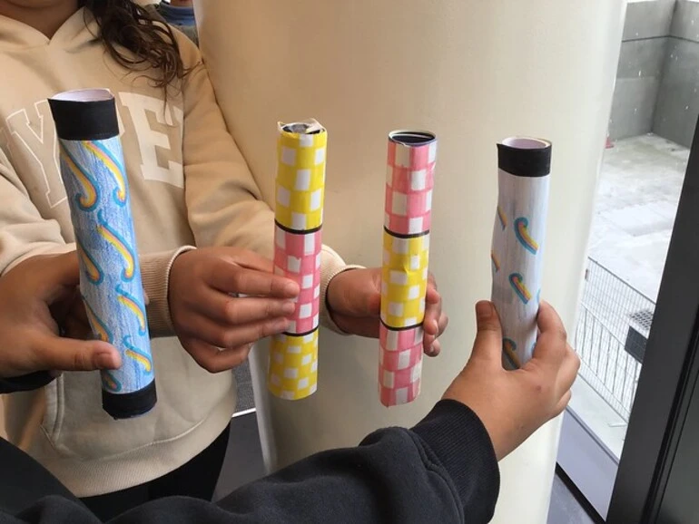 Image: Tīti torea, Te wiki o te reo Māori craft, Tūranga