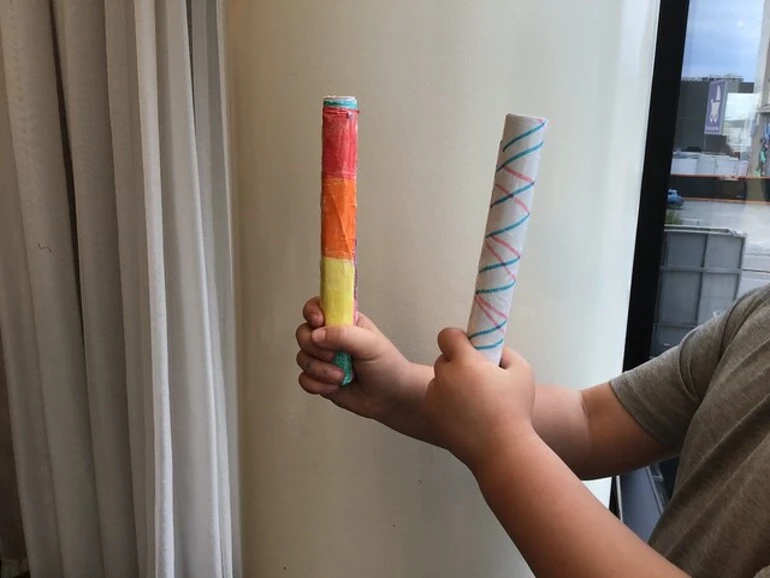 Image: Tīti torea, Te wiki o te reo Māori craft, Tūranga