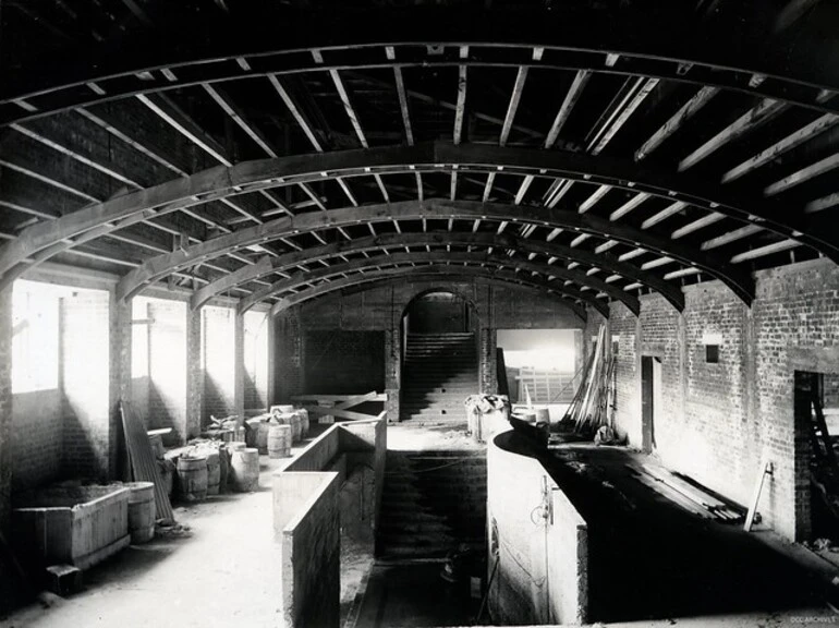 Image: Interior Construction of Dunedin Town Hall
