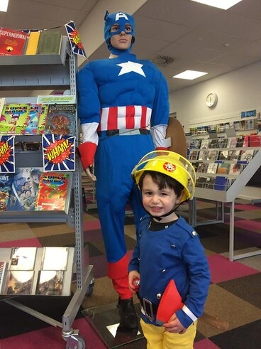 Image: Fireman Sam and Captain America