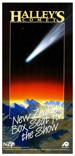 Image: 'Comet Tours' - Halley's Comet brochure - Tourist and Publicity Department - 1986
