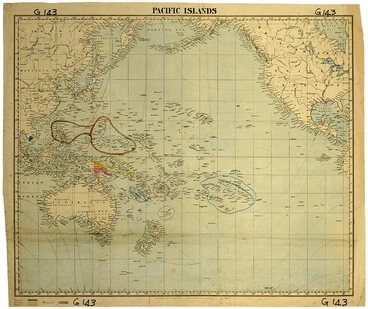 Image: Chart of the Pacific showing French, German, Spanish & British occupancies