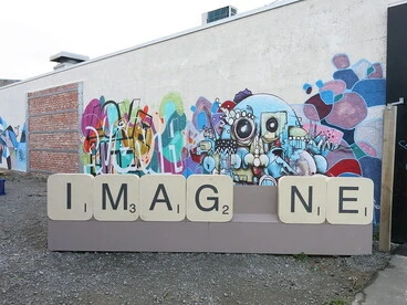 Image: Street art and Imagine art