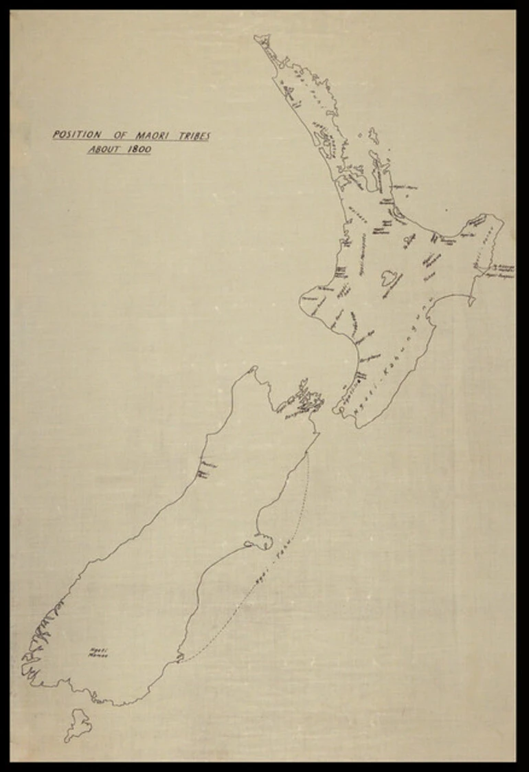 Image: Position of Maori Tribes About 1800