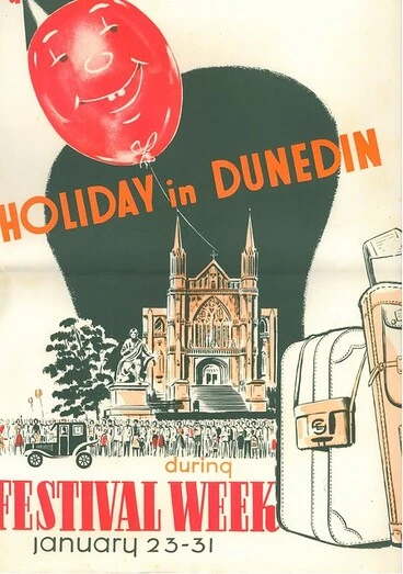 Image: Tourism Poster for Dunedin Festival 1960