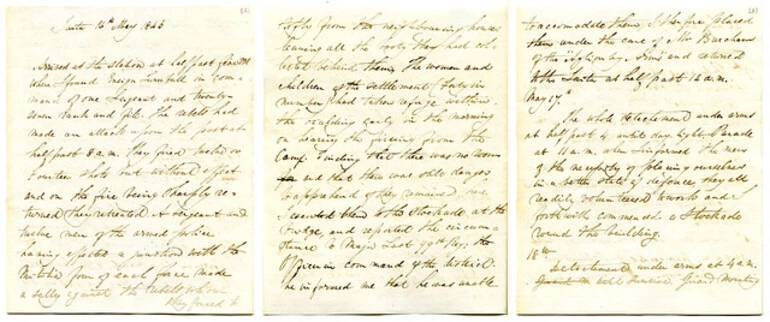 Image: Journal of the duties performed by the Hutt Militia, May 1846