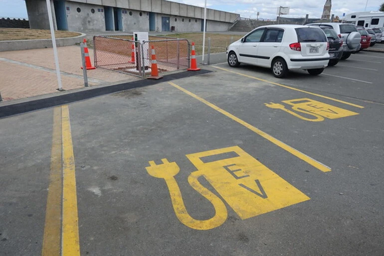 Image: Electric car charging area