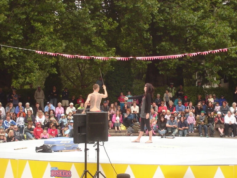 Image: Buskers in Victoria Square