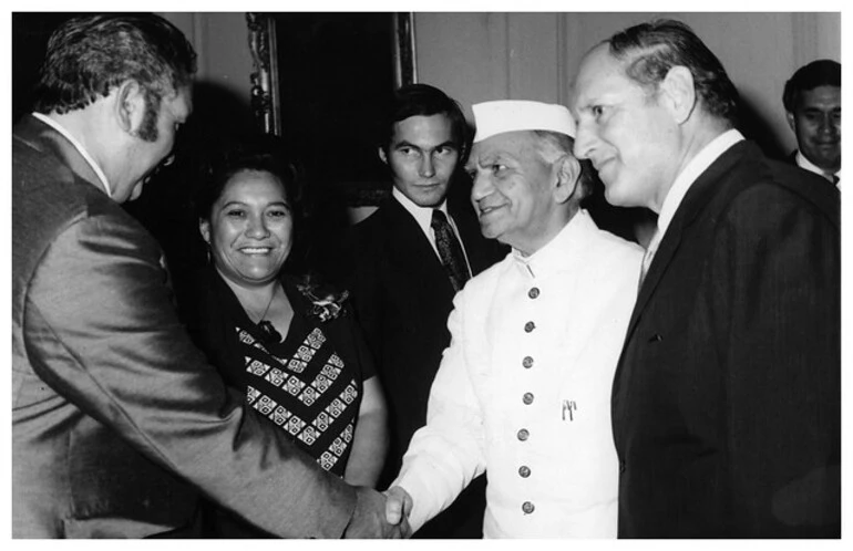 Image: Queen Te Ātairangikaahu in New Delhi, 1975