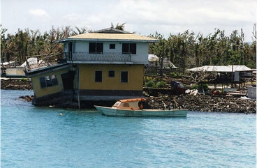 Image: WESTERN SAMOA: Damage to house from Cyclone Val