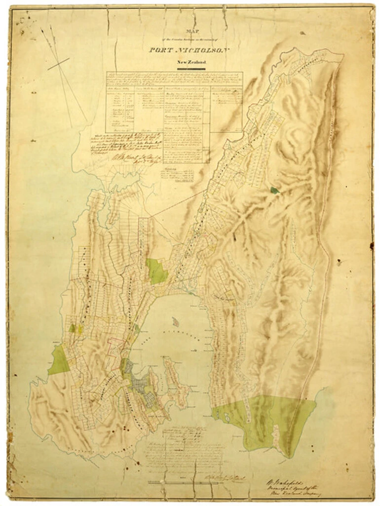 Image: New Zealand Company plan of Port Nicholson, 1840