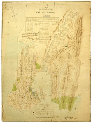 Image: New Zealand Company plan of Port Nicholson, 1840