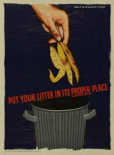Image: Health Poster 'Put your litter in its proper place'