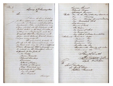 Image: Correspondence from William Hobson to George Gipps listing officials needed, 1840