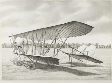 Image: Sketch of JWH Scotland's second Caudron bi-plane