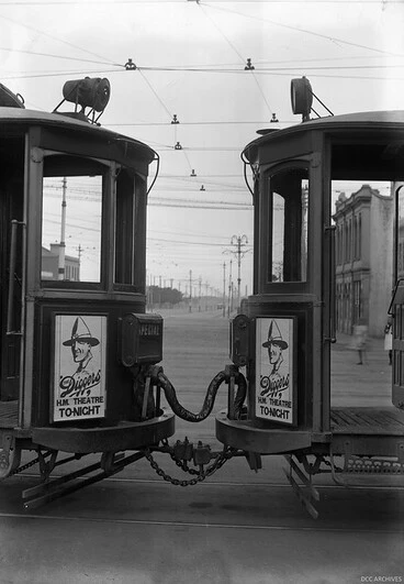 Image: Trams at the Tramsheds, Market Reserve c1920s