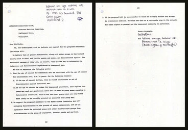 Homosexual Law Reform submission Image: Homosexual Law Reform submission