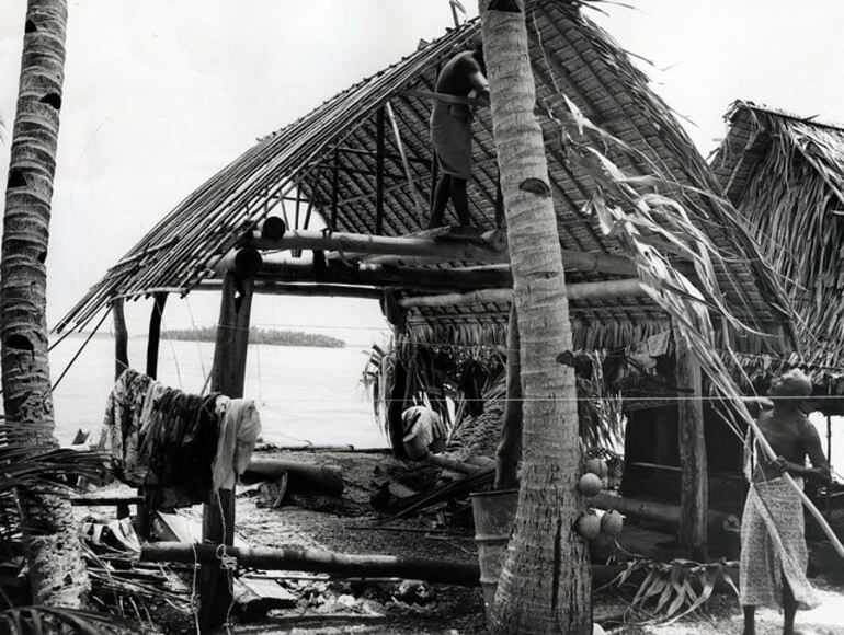 Image: Tokelau Islands, Rebuilding a Fale.