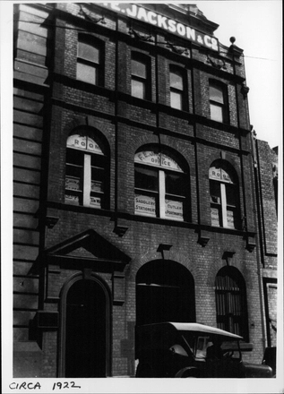 Image: F.E Jackson & Co. Ltd. Elliott St. premises.