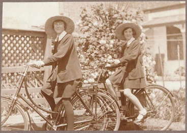 Image: [Girls on bicycles]