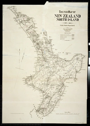 Image: Sketch map of New Zealand North Island