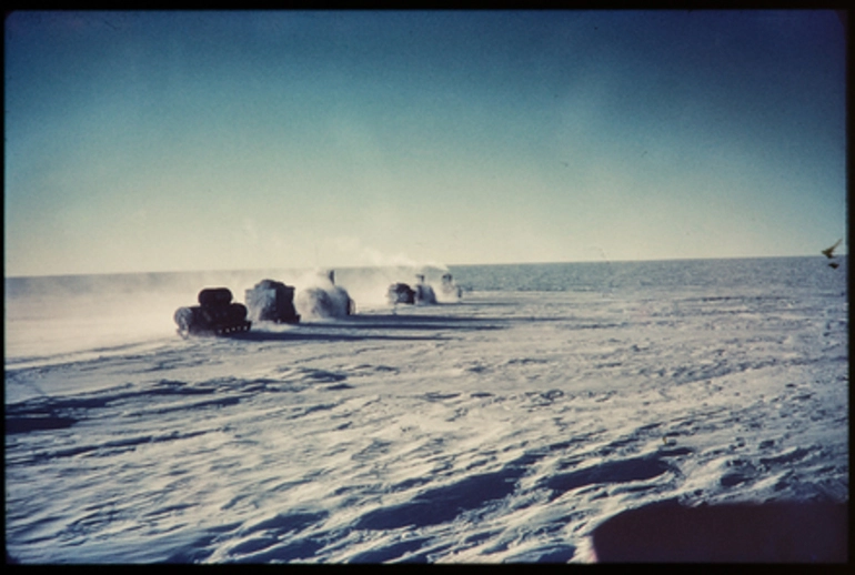 Image: [Ferguson tractors towing sledges, Antarctica. Between Plateau depot and Depot 480]