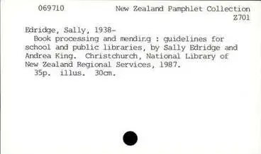 Image: Book processing and mendirg : guidelines for school and public libraries