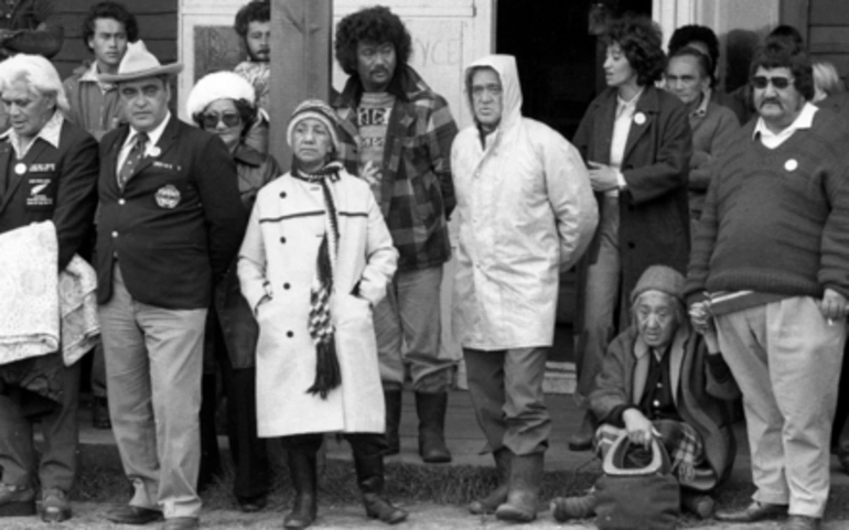 Image: [Ngati Whatua occupation of Bastion Point, Auckland, during land protest]