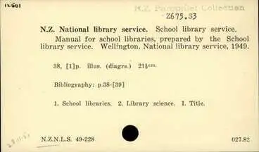 Image: Manual for school libraries