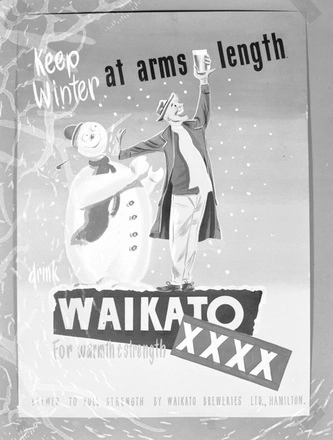 Image: [Art-work for poster for Waikato beer]