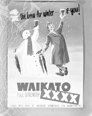 Image: [Art-work for poster for Waikato beer]