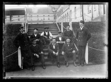 Image: [Group of male attendants/guards, Avondale Lunatic Asylum]