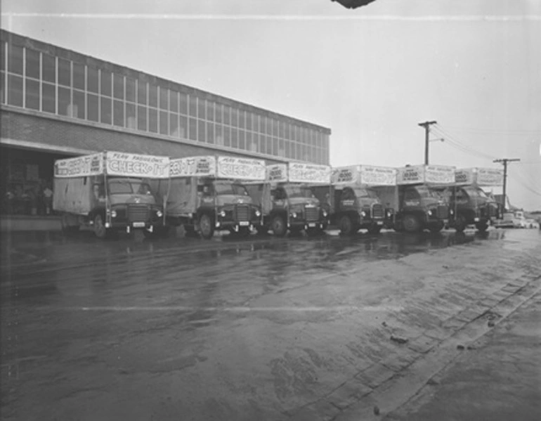 Image: [Six Four Square delivery trucks]