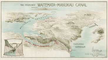 Image: Proposed Waitemata-Manukau canal : reports and plans re Whau and Tamaki routes