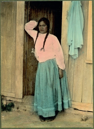 Image: [Hand coloured, Maori woman]